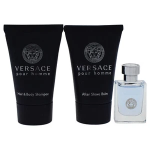 Versace Pour Homme Cologne Gift Set for Men 3 Pieces - Picture 1 of 2