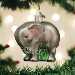 Old World Christmas BABY ELEPHANT Glass Ornament - Picture 1 of 3