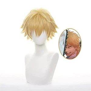 Chainsaw Man Denji Cosplay Wig Golden Heat Resistant Synthetic Anime Manga - Picture 1 of 5