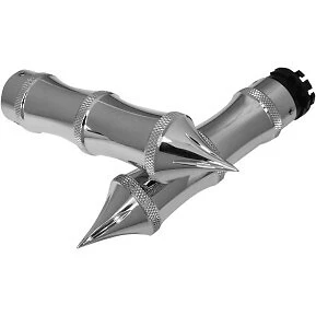 ACCUTRONIX GR100-LC Custom Grips — Tribal- Cable - Chrome - Image 1 of 1