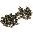  100 Sets 6mm Round Antique Brass Rivets Rapid Studs for Riveting / Decorating /