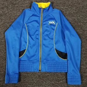 Fila Track Jacket Girls Large 12/14 Blue Full Zip Sport Mock Neck School Casual - Picture 1 of 8