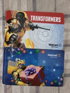 Set of 2 Walmart Gift Card Bumblebee Transformers -No-Value- - Picture 1 of 1