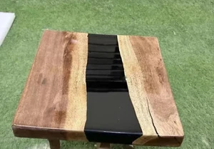 Square Epoxy Resin Side Table Top Hallway Entryway Home Decor - Picture 1 of 8