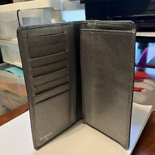 Authentic Chanel Long Bi Fold Wallet In Silver/grey.