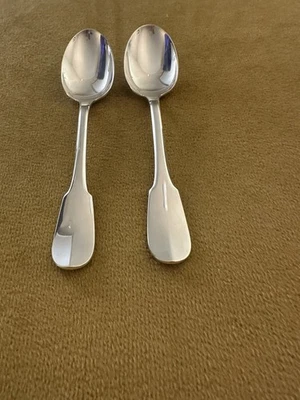 Christofle FRANCIA “Cluny”.— (2) CUCHARADITAS — Plateado Foto 1 de 4