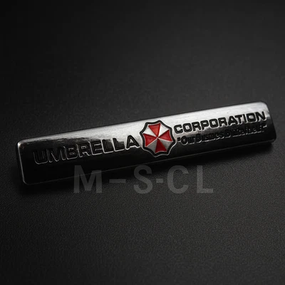 Umbrella Corporation Metall KFZ Aufkleber Logo Tuning Oldschool Chrome Auto - Bild 1 von 4