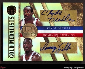 2010 Panini Gold Standard Medalist Clyde Drexler Dominique Wilkins DUAL AUTO /25 - Picture 1 of 2