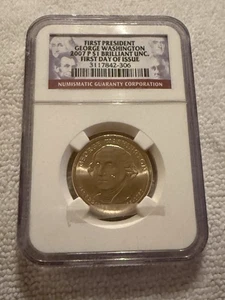 2007-P FIRST PRESIDENT GEORGE WASHINGTON ONE DOLLAR $1 BRILLIANT UNCIRCULATED - Picture 1 of 2