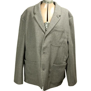 Old Navy Coat Jacket Long Sleeve Button Front Partially Lined Pockets Gray 2XL - Picture 1 of 24