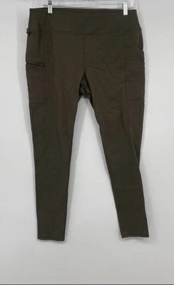 Pantalones al tobillo Carhartt verdes ajustados cintura elástica talla L 12-14 para niñas Foto 1 de 4