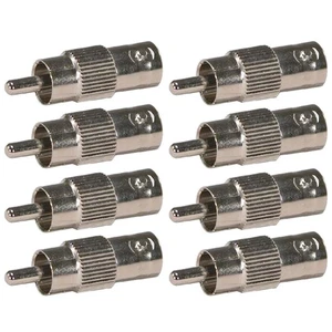 8x BNC Female to RCA Male Coax Coaxial Adapter Connector Converter CCTV Camera - Picture 1 of 2