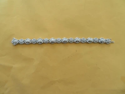 Precioso Brazalete EFFY Oro Blanco Sólido 14K y Diamantes Foto 1 de 4