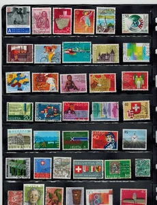 Switzerland stamps used on two stock sheets. - Picture 1 of 2