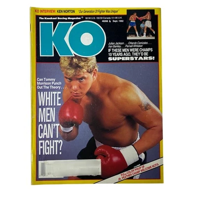 KO Boxing Magazine September 1992 Tommy Morrison Cover w Pinup - Image 1 of 3
