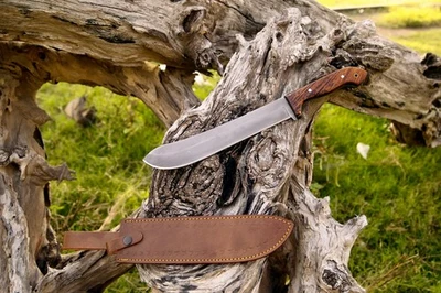 Cuchillo machete hecho a mano personalizado - ideal para caza y uso en exteriores Foto 1 de 4