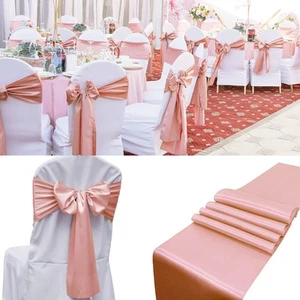 50 PCS Satin Chair Sashes Bows Decorative Universal Chair Cover Chair Ribbon ... - Picture 1 of 8