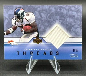 2001 Upper Deck Championship Threads Terrell Davis #CT-TD HOF Game Used - Picture 1 of 2