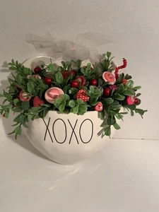 Valentine VTG Button Bokay/XOX0 Heart To Hang-Rustic Country Cottage Chic Decor - Picture 1 of 4
