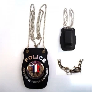 Judicial Police Officer Leather Badge Holder, Cabrera Skin - Picture 1 of 1