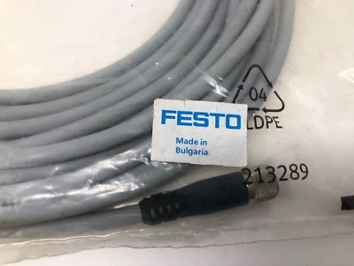 1PCS NEW Festo 159421 SIM-M8-3GD-5-PU Socket Connector Cable Assembly - Image 1 of 4