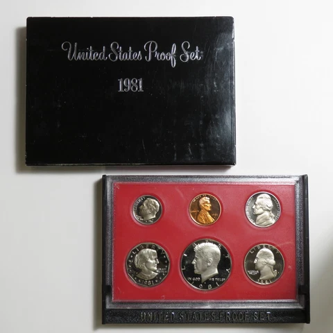 1981-S US Proof Set - 6-Coin w/ Box Cover