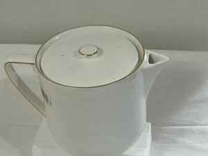 Vera Wang Antibes Gold Teapot White by WEDGWOOD New - Picture 1 of 11