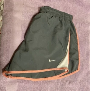 Girl's Nike Running Shorts Gray/Pink Size L Dri-Fit Elastic Waist 24" Nice! - Picture 1 of 5