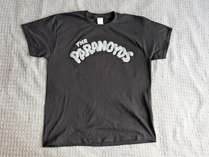 The Paranoyds Shirt Adult Medium Black Puffy Paint Logo Alternative Indie Rock - Picture 1 of 8