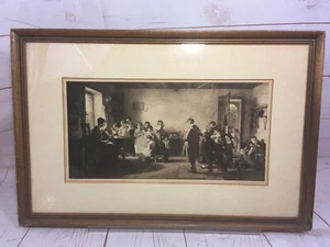Vintage Antique ? Thomas Webster 'A Dame's School', 1845 - Art Print Framed B&W - Picture 1 of 12