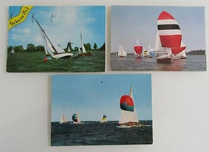 3 Motiv-Postkarten zum Thema Segeln Segelsport Sport ua. Terhorne AK gebraucht - Afbeelding 1 van 2