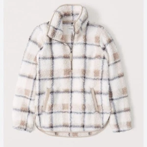 Abercrombie and Fitch Mujer Cuadros Sherpa Cuarto Cremallera Chaqueta Talla XL - Imagen 1 de 5