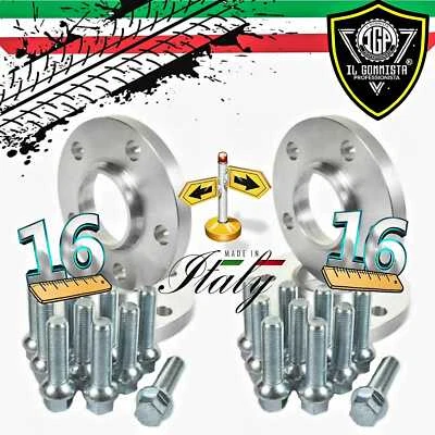 4 DISTANZIALI 16+16mm 5x98 58.1 +20 BULLONI X FIAT TIPO 500L ALFA 147 156 GT GTV - Imagen 1 de 4