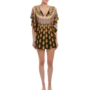 Trina Turk Women's Moroccan Medallion Tunic Cover Up Size Medium Mini Length - Picture 1 of 6