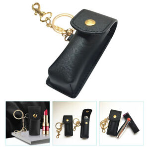Women's Wallet Lip Balm Holder Keychain PU Sleeve