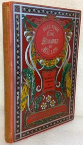 Cinq Semaines en Ballon - Jules Verne - Acanthus Leaves  Red 1st printing - Bild 1 von 8