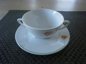 Suppentasse 2 tlg. 0,30 ltr. Temptation La Fleur Orange Eschenbach Porzellan Neu - Bild 1 von 3