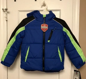 BNWTS BUBBLE JACKET PARKA WINTER COAT BOYS SZ 4 BLUE PROTECTION SYSTEM - Picture 1 of 7