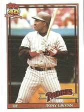 TONY GWYNN SAN DIEGO PADRES #180 - TOPPS NM-MT 1991