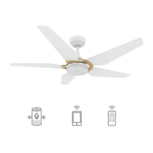 CARRO Smart Ceiling Fan 16.4"x54" Dimmable LED White w/Light+Remote+Dual Motor - Picture 1 of 3