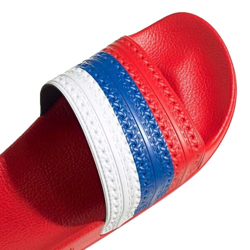 ADIDAS Pantofole rosse da uomo taglia 8US Adilette Slides bandiera russa donna 9US