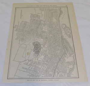 1911 Collier Map of MONTREAL, QUEBEC, CANADA - Picture 1 of 1