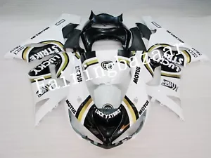 Fit for 2005 2006 ZX6R 636 Lucky Strike Black White ABS Injection Fairing Kit - Foto 1 di 7