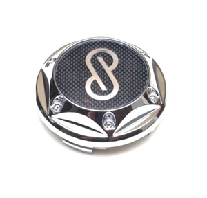 (1) Aftermarket Enkei Style Chrome/Carbon Look Center Cap 68mm OD* - Picture 1 of 1