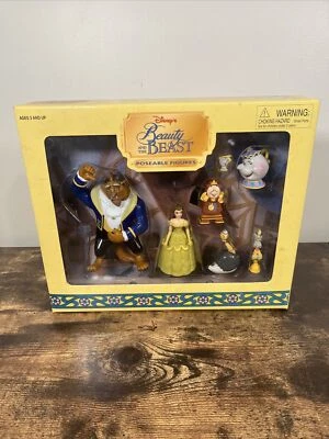 RARE HTF Disney Store Beauty and The Beast Poseable Figure PVC 7 Piece Set Belle - Image 1 of 4