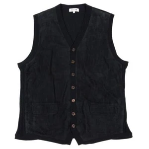 Papas+ Front Suede Switching Knit Vest Size M(K-147844) - Picture 1 of 11