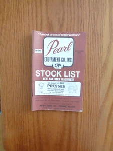 Pearl Equipment Stock List, New & Used Machinery, November 1977 SC - Picture 1 of 1
