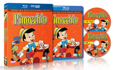 Disney's Classic Pinocchio - 1 Blu ray & 1 DVD Disc - Region Free - (NEW)  - Image 1 of 4