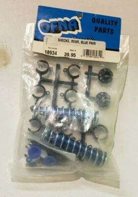 OFNA 18934 1/8 DOMINATOR/PIRATE MONSTER TRUCK REAR SHOCK SET PAIR BLUE  - Image 1 of 3