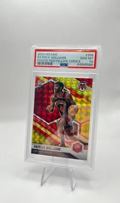 2020 Panini Mosaic #206 PATRICK WILLIAMS Yellow & Red Fusion RC PSA 10 Low Pop - Image 1 of 2